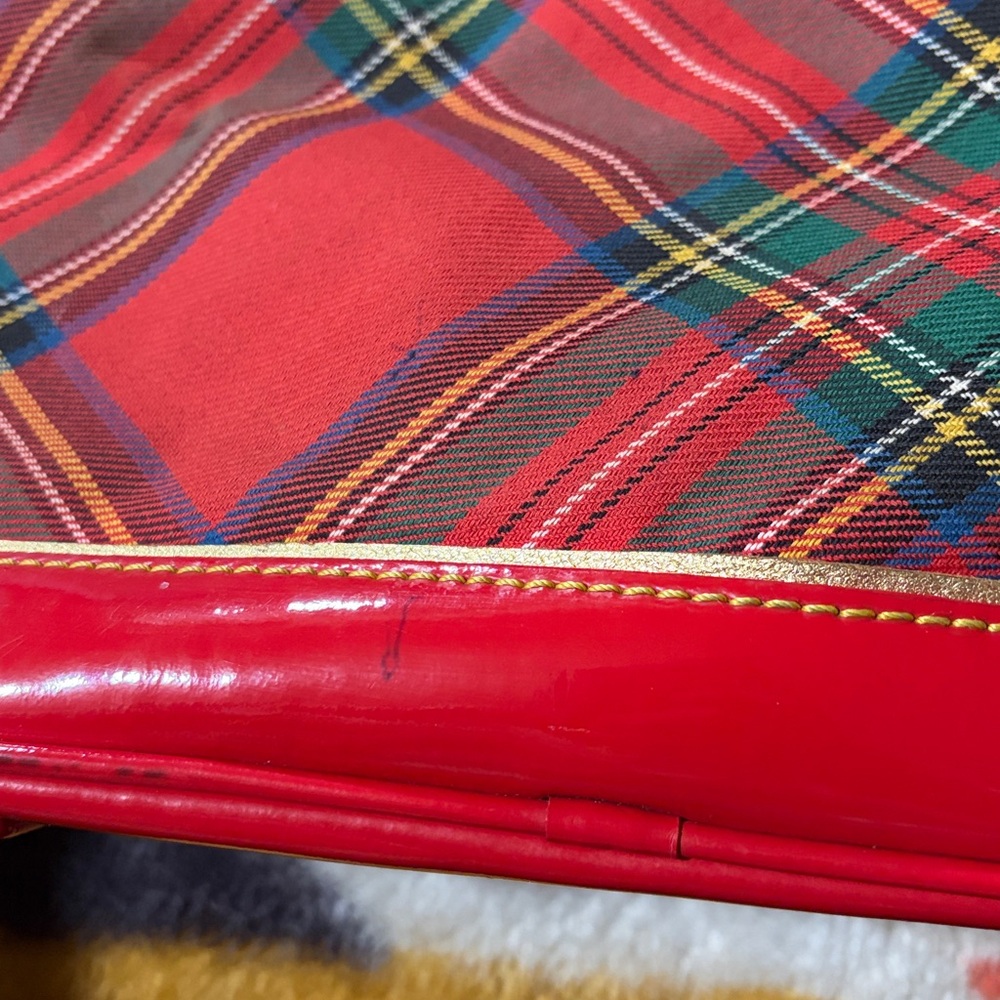 Red plaid Dooney & Burke handbag - Picture 7 of 8